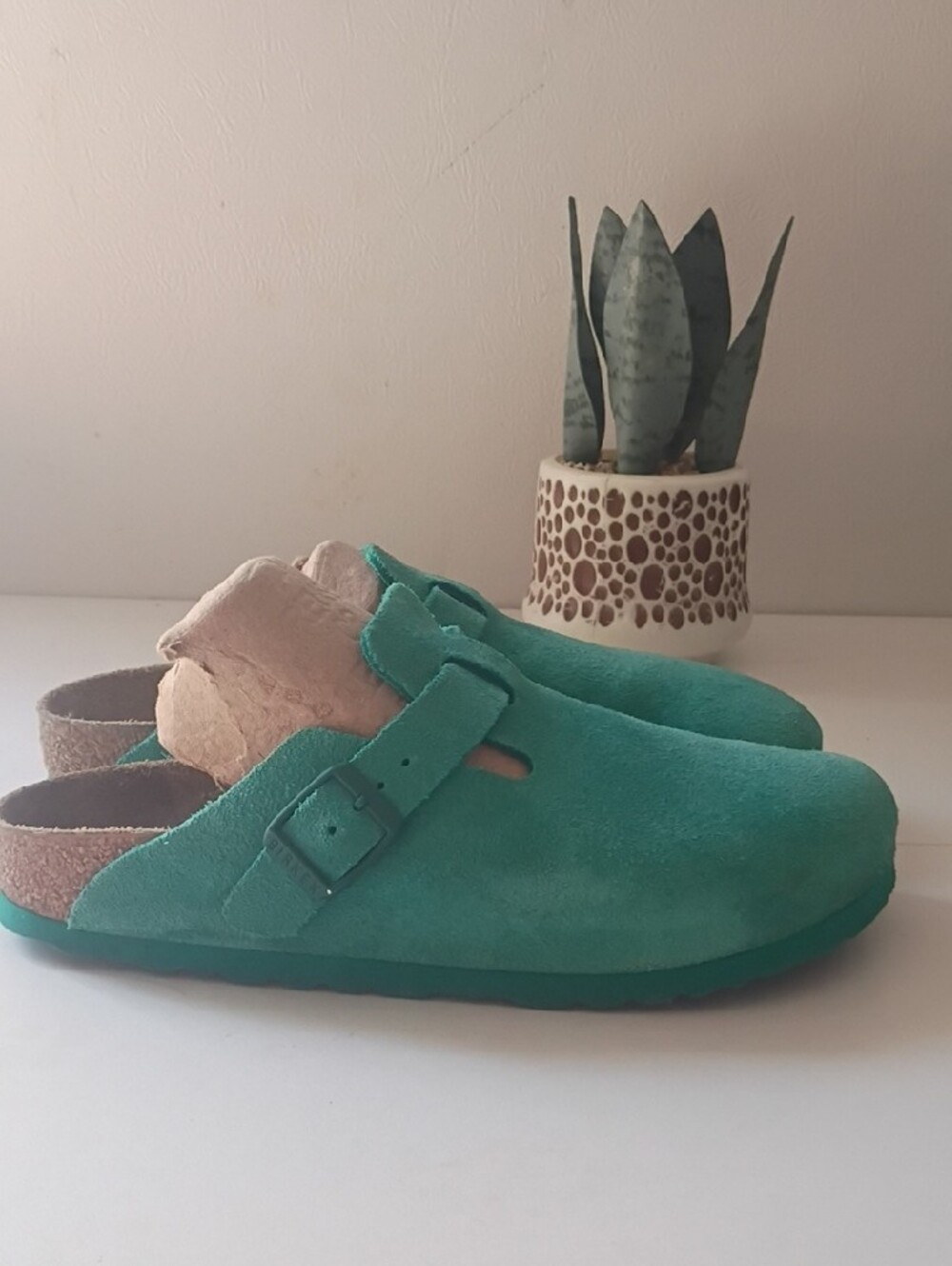 Birkenstock Boston Teal Clogs with Buckle Size 36 women's 5 - 5.5